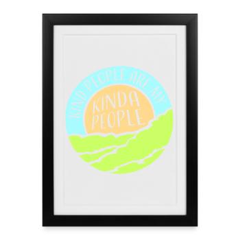 Les gens gentils sont mon genre de gentillesse - Affiche encadrée (27 × 37 cm) - noir - Devant