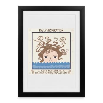 Mer de Tranquillité et de Pensées - Affiche encadrée (27 × 37 cm) - noir - Devant
