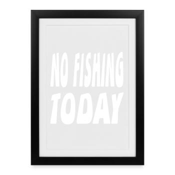 Angling - Framed poster (27 × 37 cm) - black - Front