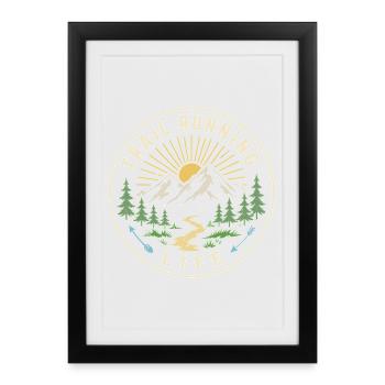 Vie en sentier - Affiche encadrée (27 × 37 cm) - noir - Devant