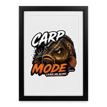 Carp Mode Carp Fishing - Framed poster (27 × 37 cm) - black - Front