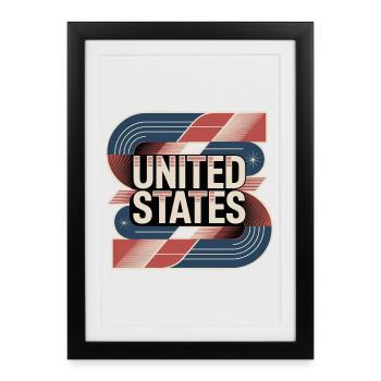 United States - Framed poster (27 × 37 cm) - black - Front