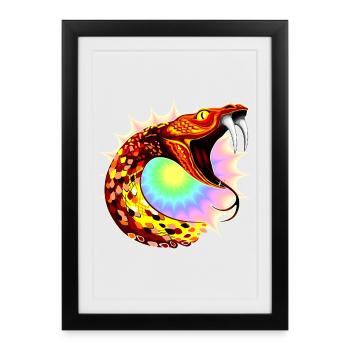 Cosmic Serpent  - Framed poster (27 × 37 cm) - black - Front