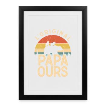 Original Papa Bear for Father's Day - Framed poster (27 × 37 cm) - black - Front