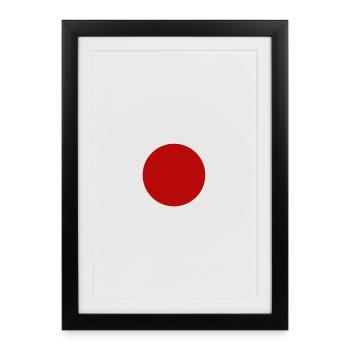 Japan flag - Framed poster (27 × 37 cm) - black - Front
