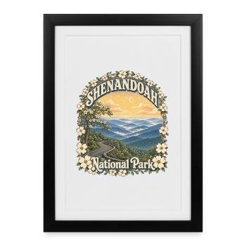 Shenandoah National Park USA Virginia Hiking - Framed poster (27 × 37 cm) - black - Front