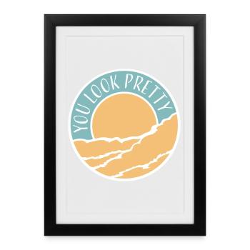 Tu as l’air assez drôle, complément Logo de l’amour de soi - Affiche encadrée (27 × 37 cm) - noir - Devant