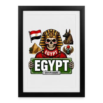SkullCostume Édition Mondiale : Égypte - Affiche encadrée (27 × 37 cm) - noir - Devant