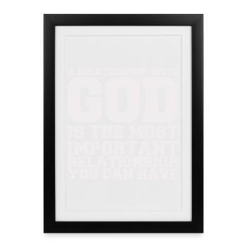 a_relationship_with_god - Affiche encadrée (27 × 37 cm) - noir - Devant
