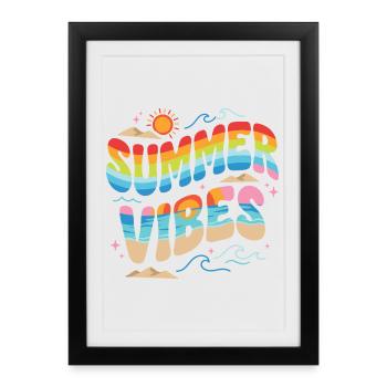 Ambiance estivale - Affiche encadrée (27 × 37 cm) - noir - Devant