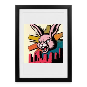 Evil Bunny Rampage - Framed poster (27 × 37 cm) - black - Front