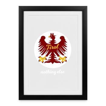 Emblème de l’aigle du Tyrol Rien d’autre - Affiche encadrée (27 × 37 cm) - noir - Devant