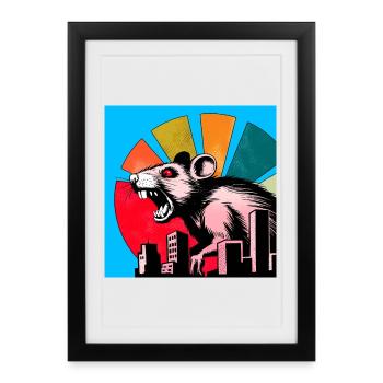 Rat Horror - Framed poster (27 × 37 cm) - black - Front