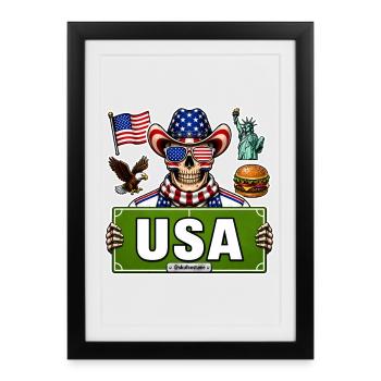 SkullCostume World Edition: USA - Framed poster (27 × 37 cm) - black - Front