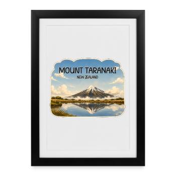Mount Taranaki, New Zealand - Framed poster (27 × 37 cm) - black - Front