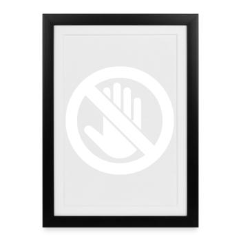 Caution Do Not Touch, Do Not Touch Symbol - Framed poster (27 × 37 cm) - black - Front