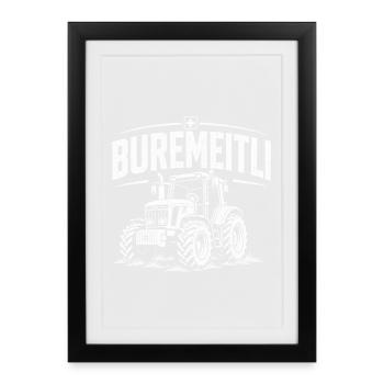 Buremeitli - the design for Swiss farmer's wives - Framed poster (27 × 37 cm) - black - Front