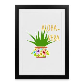 Blague sur les plantes d’intérieur : une phrase ambiguë et drôle - Affiche encadrée (27 × 37 cm) - noir - Devant