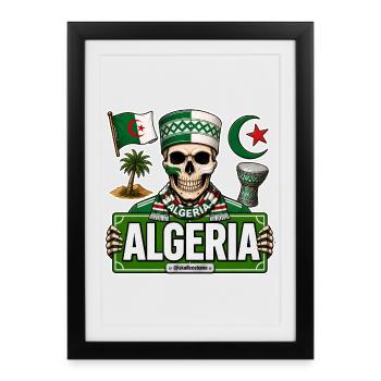 SkullCostume Édition mondiale : Algérie - Affiche encadrée (27 × 37 cm) - noir - Devant