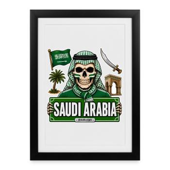 SkullCostume Édition mondiale : Arabie Saoudite - Affiche encadrée (27 × 37 cm) - noir - Devant