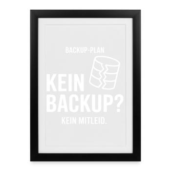 No Backup Plan Bold Text Design - Framed poster (27 × 37 cm) - black - Front