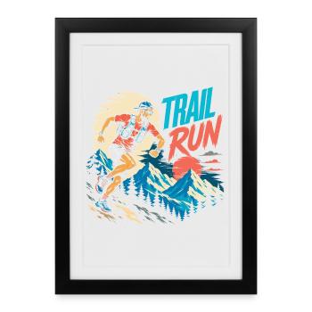 Trail Run - Framed poster (27 × 37 cm) - black - Front