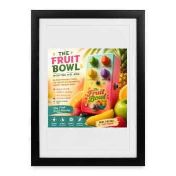 The Fruit Bowl — Fresh Tone Guitar Pedal Parody - Framed poster (27 × 37 cm) - black - Front