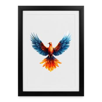 Couleurs du feu du Phoenix Flight - Affiche encadrée (27 × 37 cm) - noir - Devant