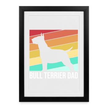 Bull terrier - Affiche encadrée (27 × 37 cm) - noir - Devant