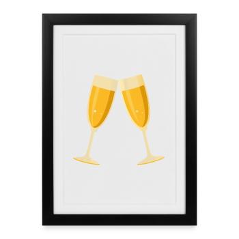 Toasts - Affiche encadrée (27 × 37 cm) - noir - Devant