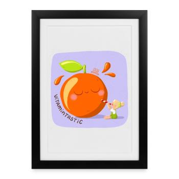 VitaminTASTIC Orange Magic - Affiche encadrée (27 × 37 cm) - noir - Devant