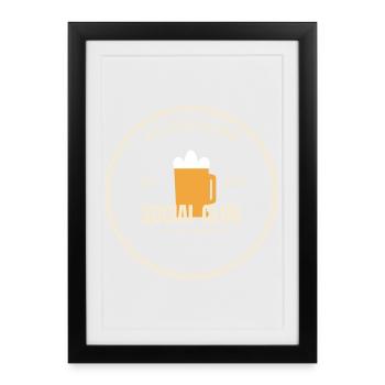 Daydrinking Social Club Summer Party Statement - Framed poster (27 × 37 cm) - black - Front