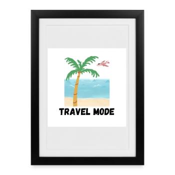 Mode Voyage Conception de plages tropicales - Affiche encadrée (27 × 37 cm) - noir - Devant
