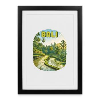 Bali - Affiche encadrée (27 × 37 cm) - noir - Devant