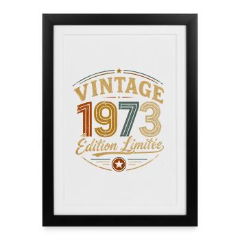 Vintage 1973 Limited Edition - Framed poster (27 × 37 cm) - black - Front