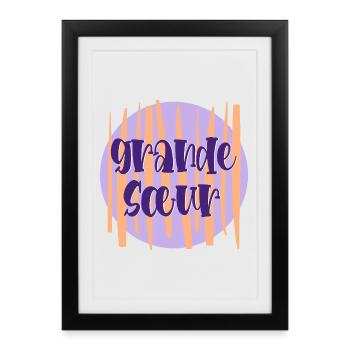 Grande Sœur France - Affiche encadrée (27 × 37 cm) - noir - Devant
