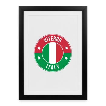 Cercle d’insignes de Viterbe Italie - Affiche encadrée (27 × 37 cm) - noir - Devant