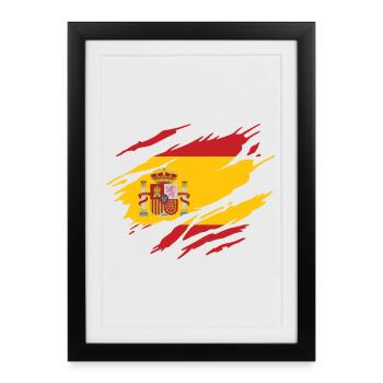 Spain, Spanish flag - Framed poster (27 × 37 cm) - black - Front