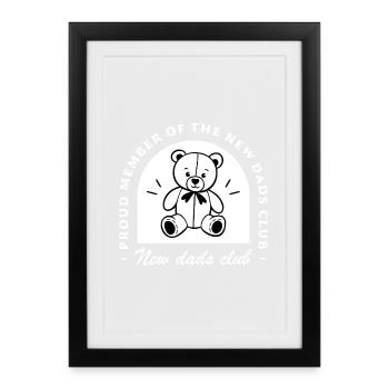 New dads club first fathers day - Framed poster (27 × 37 cm) - black - Front