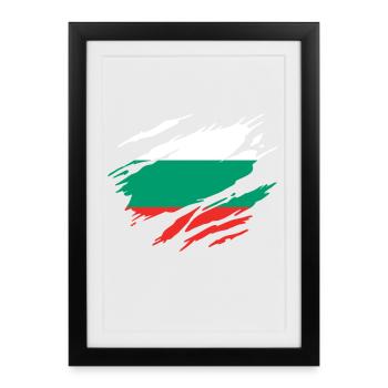 Bulgaria Bulgarian Flag - Framed poster (27 × 37 cm) - black - Front