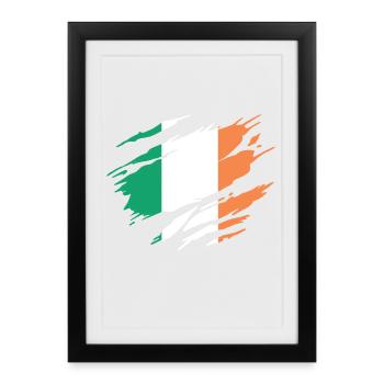Ireland Irish Flag - Framed poster (27 × 37 cm) - black - Front