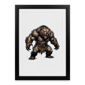 Bear Boy - Framed poster (27 × 37 cm) - black - Front