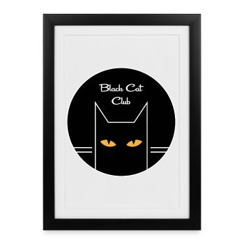 Club du Chat Noir - Affiche encadrée (27 × 37 cm) - noir - Devant
