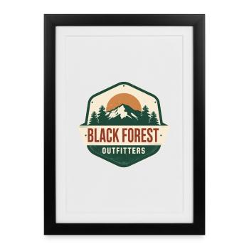 Schwarzwald Black Forest Heritage Badge - Framed poster (27 × 37 cm) - black - Front