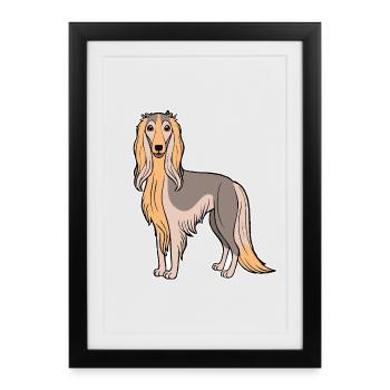 Afghan Hound (bande dessinée) - Affiche encadrée (27 × 37 cm) - noir - Devant