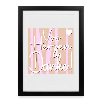 Appreciation Thank you - Framed poster (27 × 37 cm) - black - Front