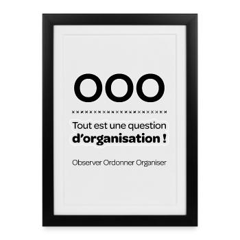 Organisation Trio Cercles - Affiche encadrée (27 × 37 cm) - noir - Devant