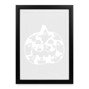 Halloween Party Ideas - Funny Halloween Pumpkin Gh - Framed poster (27 × 37 cm) - black - Front