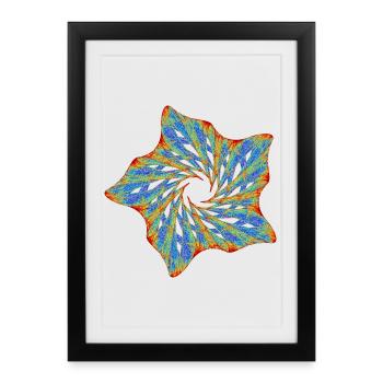 Orbital Blossom – Strange Attractor - Framed poster (27 × 37 cm) - black - Front