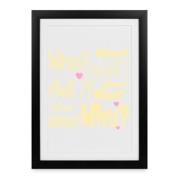 I have Questions - Framed poster (27 × 37 cm) - black - Front